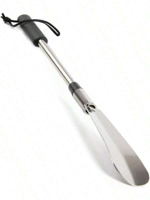 Premium Long Handled Shoe Lifter 16" To 31" Adjustable Expander Shoe Horn - Extends & Collapses Stainless Steel Telescopic Spring Shoehorn
